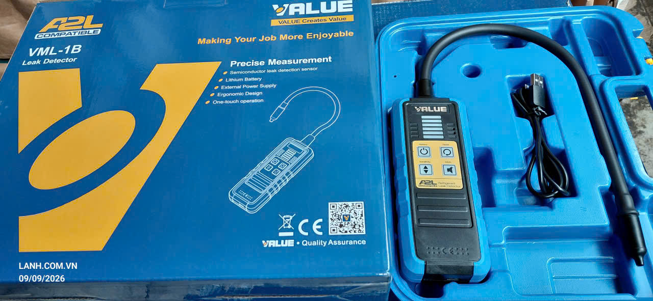 Máy phát hiện rò rỉ môi chất lạnh bằng cảm biến Value Model: VML-1B - Ảnh 3